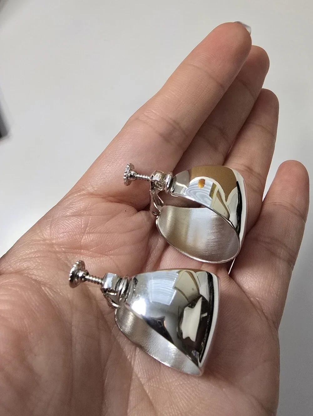 Napier Polished Silver-Tone Sculptural Clip-On Earrings